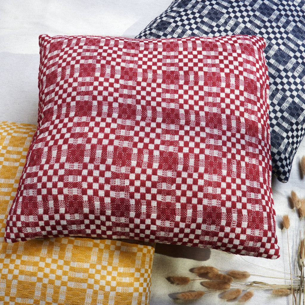 Gold Checkered Pillow