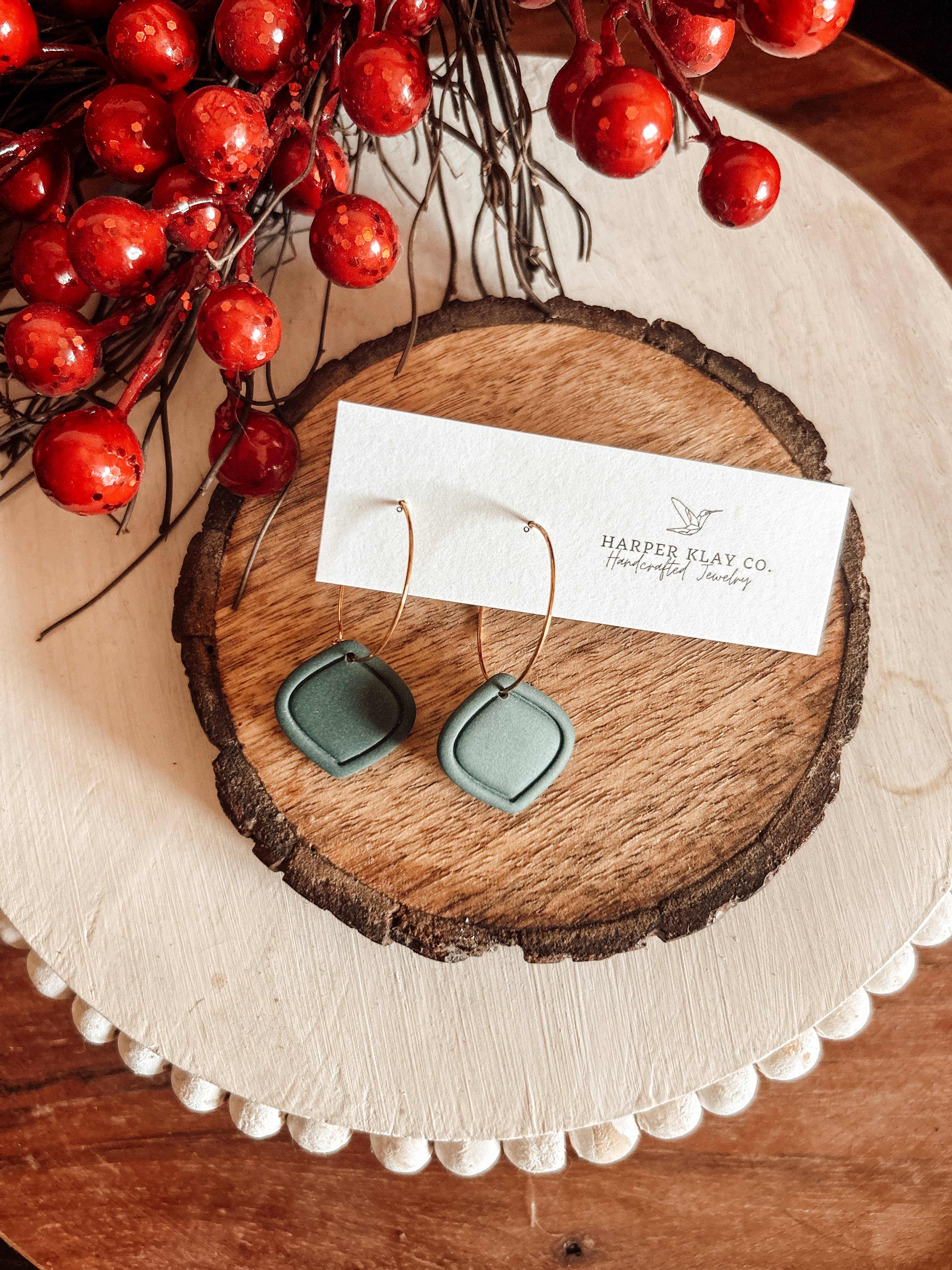 The Dolly Set- Polymer Clay Hoop Earrings