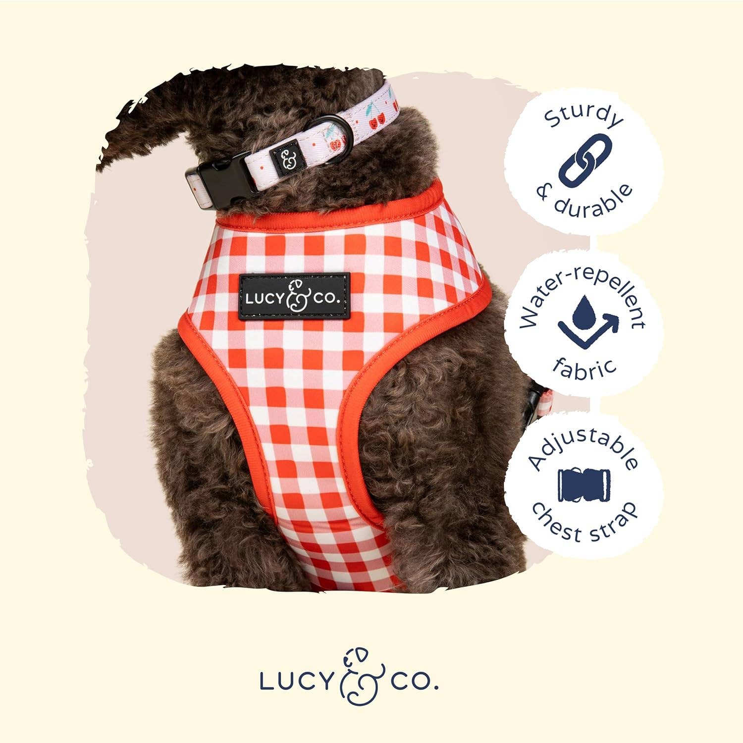 Cheery Cherries Reversible Dog Harness