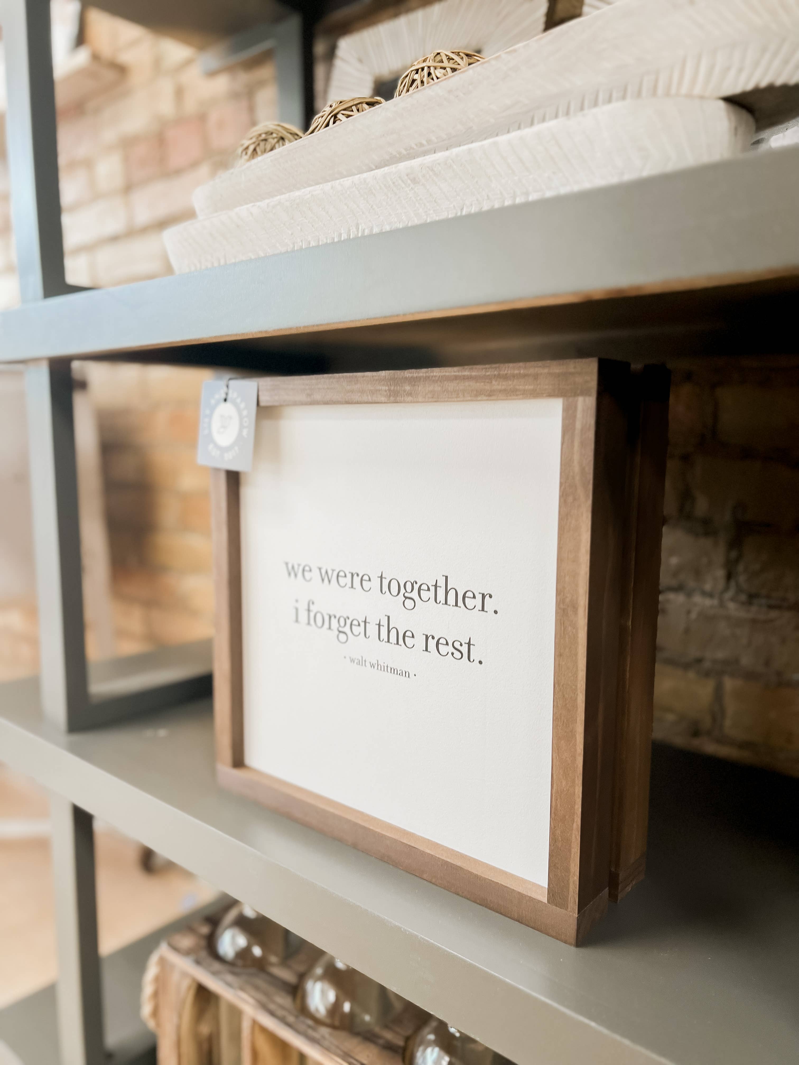 We Were Together I Forget the Rest | Walt Whitman Decor Art