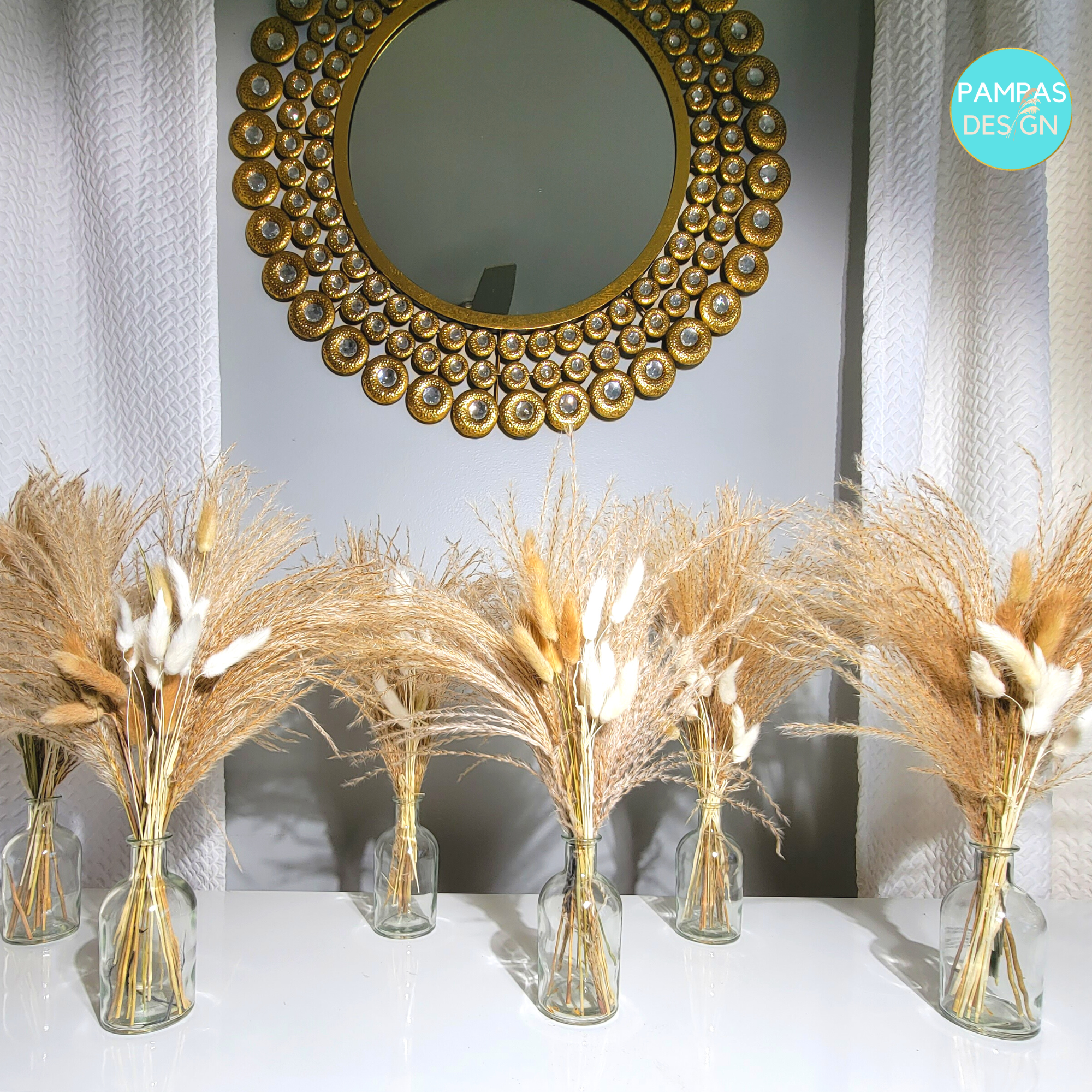 Pampas Grass Centerpieces including Vase