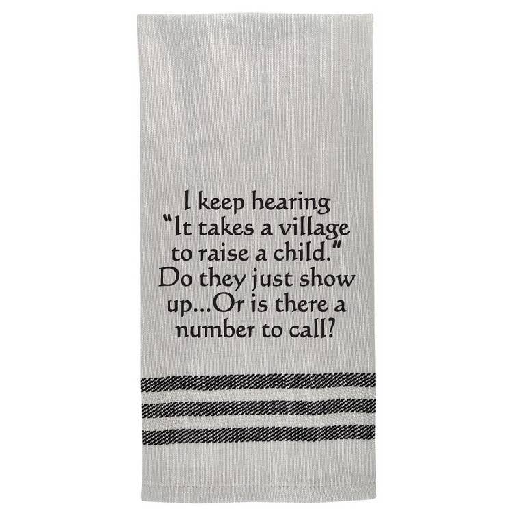 I keep hearing "it takes a village"… kitchen towel