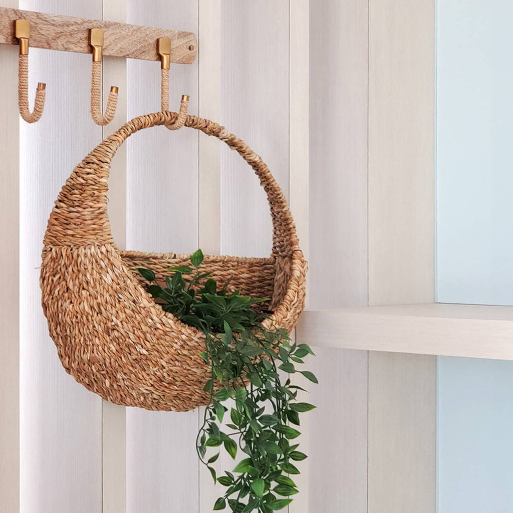 Handwoven Wicker Hanging Basket • Savar Wall Hanging Basket