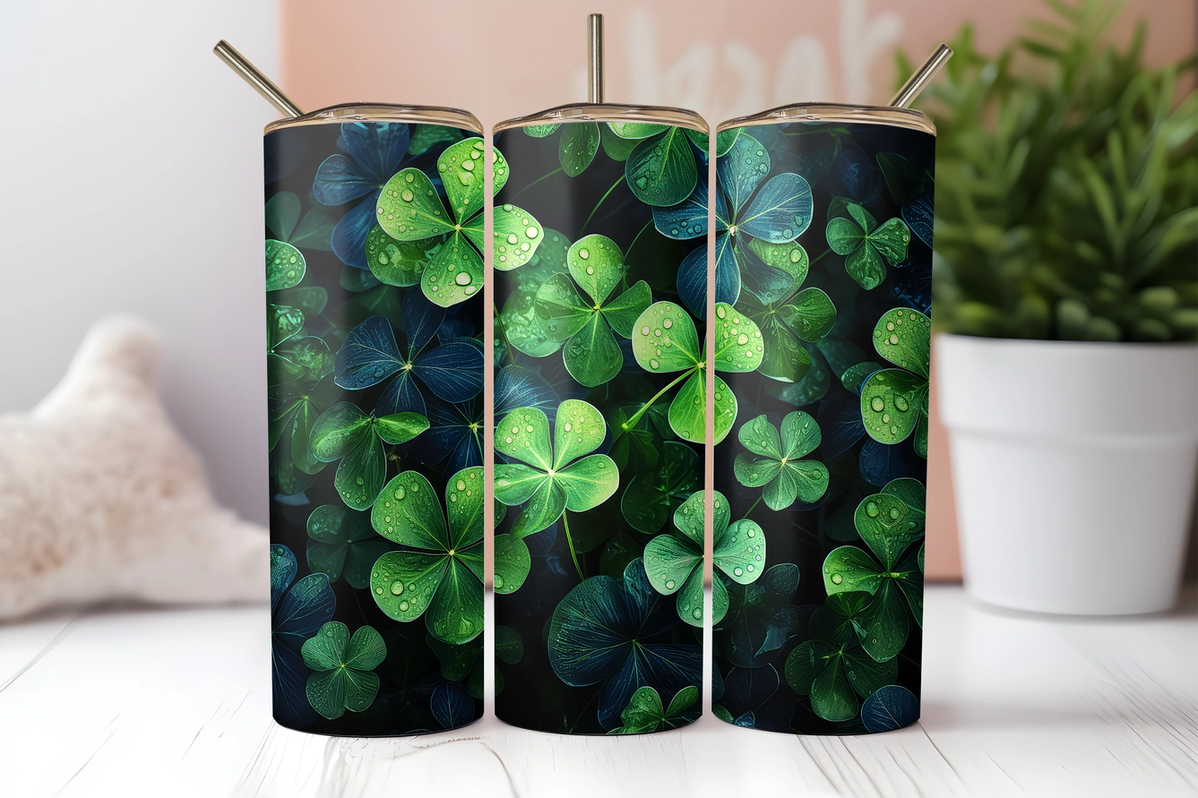 Dark Clovers 20oz Skinny Tumbler