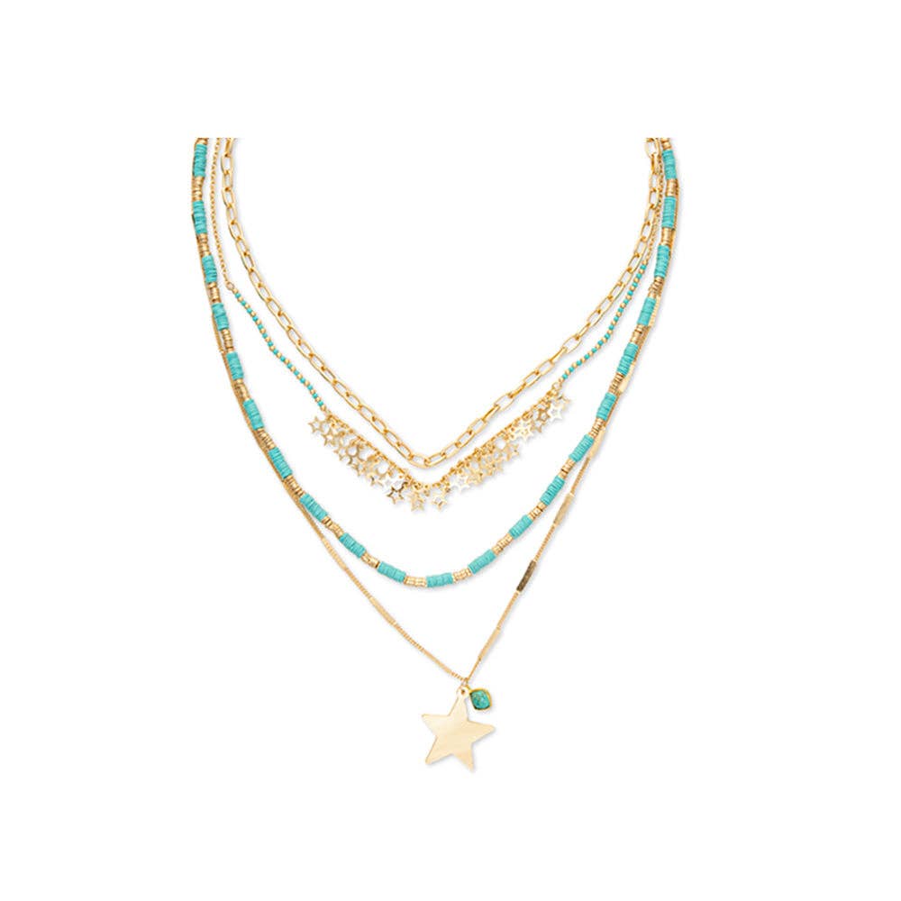 Shining Mesa Star Layered Necklace Myra Bag