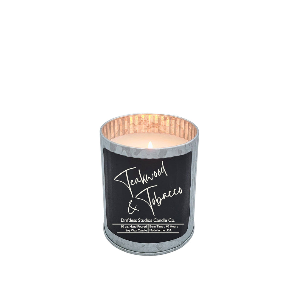 Teakwood & Tobacco Rustic Farmhouse Scented Candles - Decor