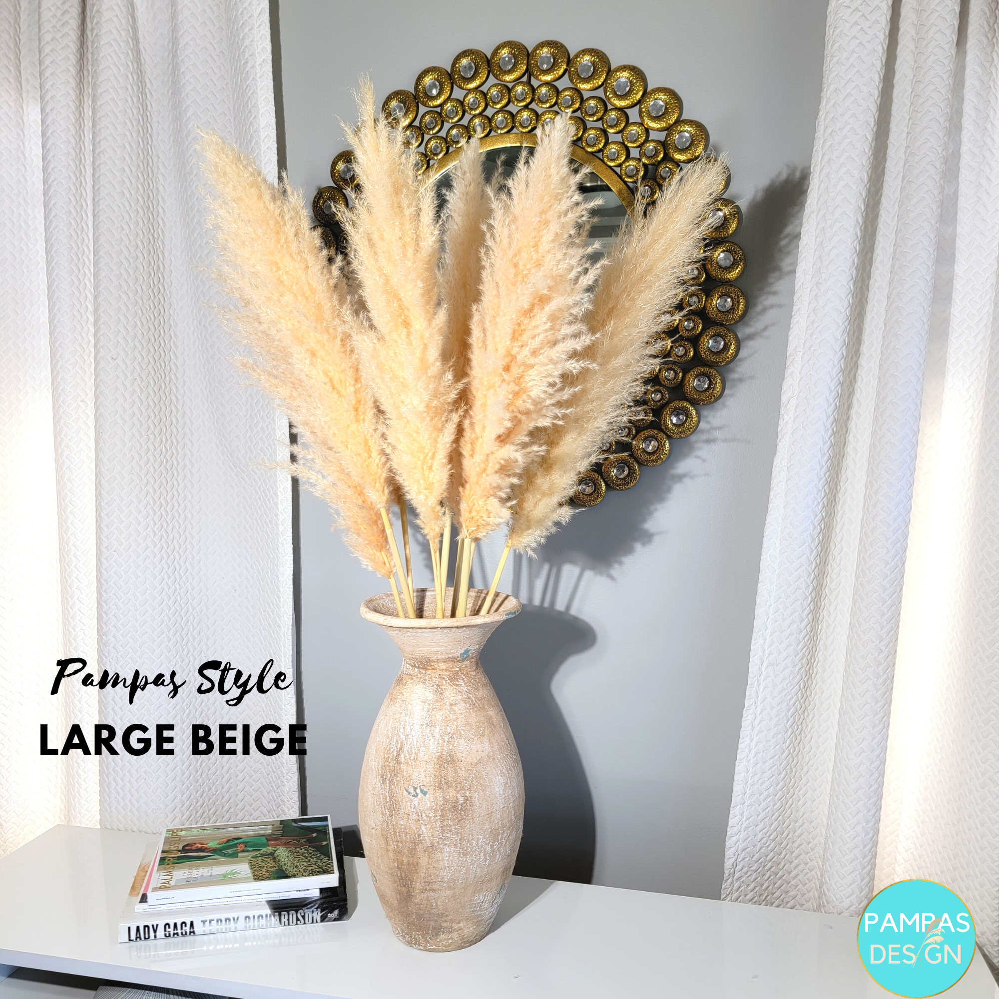 Pampas Grass Large Stem 3.5ft to 4ft Tall Soft and Fluffy