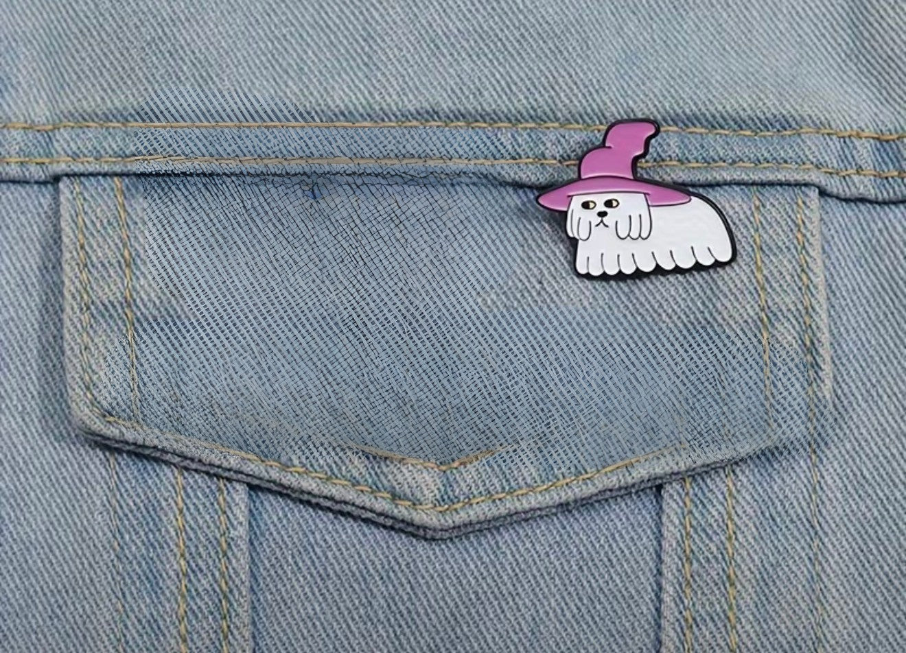 Midnight Gospel Wizard Dog Pin / Brooch