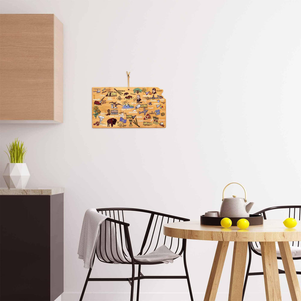 Kansas Cutting Board with Artwork by Fish Kiss™