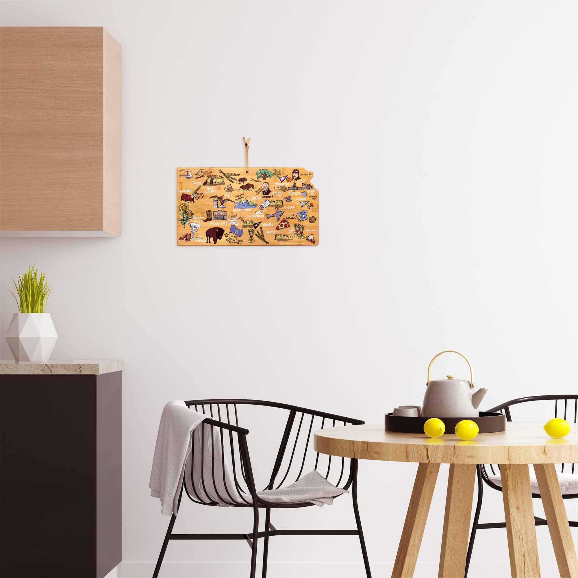 Kansas Cutting Board with Artwork by Fish Kiss™