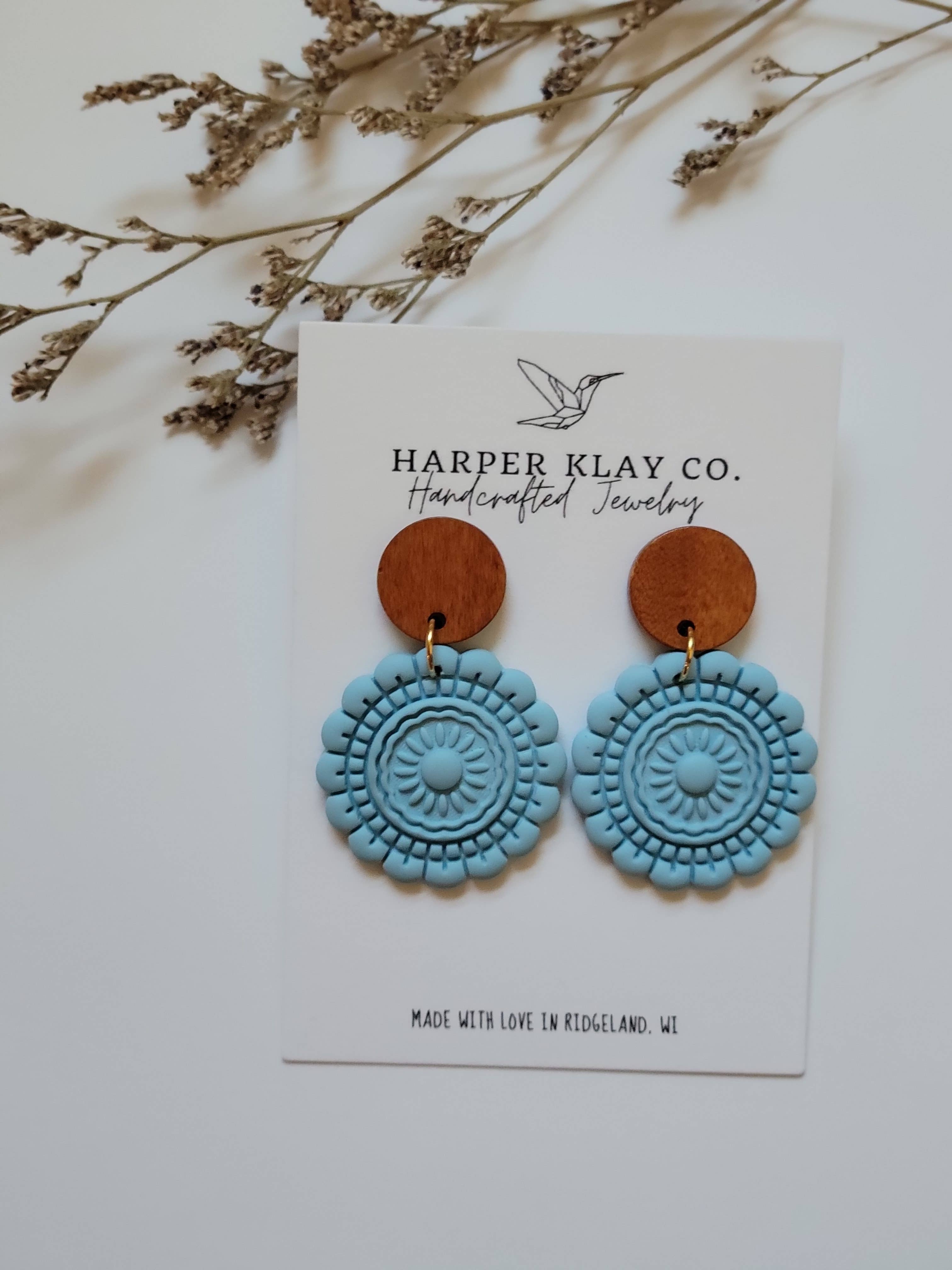 The Mandala Set- Polymer Clay Dangle Earrings