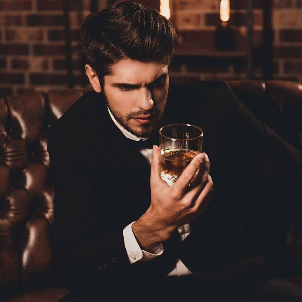 Unique Bullet Whiskey Glass Cool Drinking Glasses 12 oz