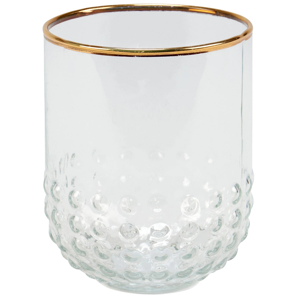 Small Gold Beaded Drinking Glass