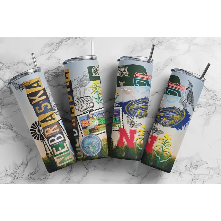 Nebraska 20oz Skinny Tumbler