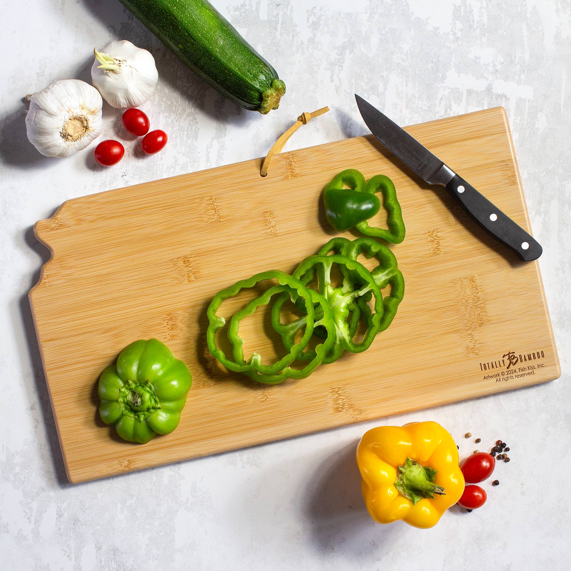 Kansas Cutting Board with Artwork by Fish Kiss™