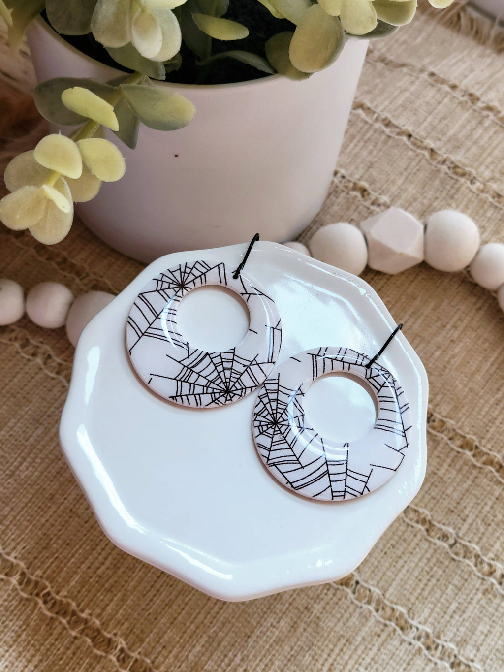 The Web Dangles - Polymer Clay Dangle Earrings