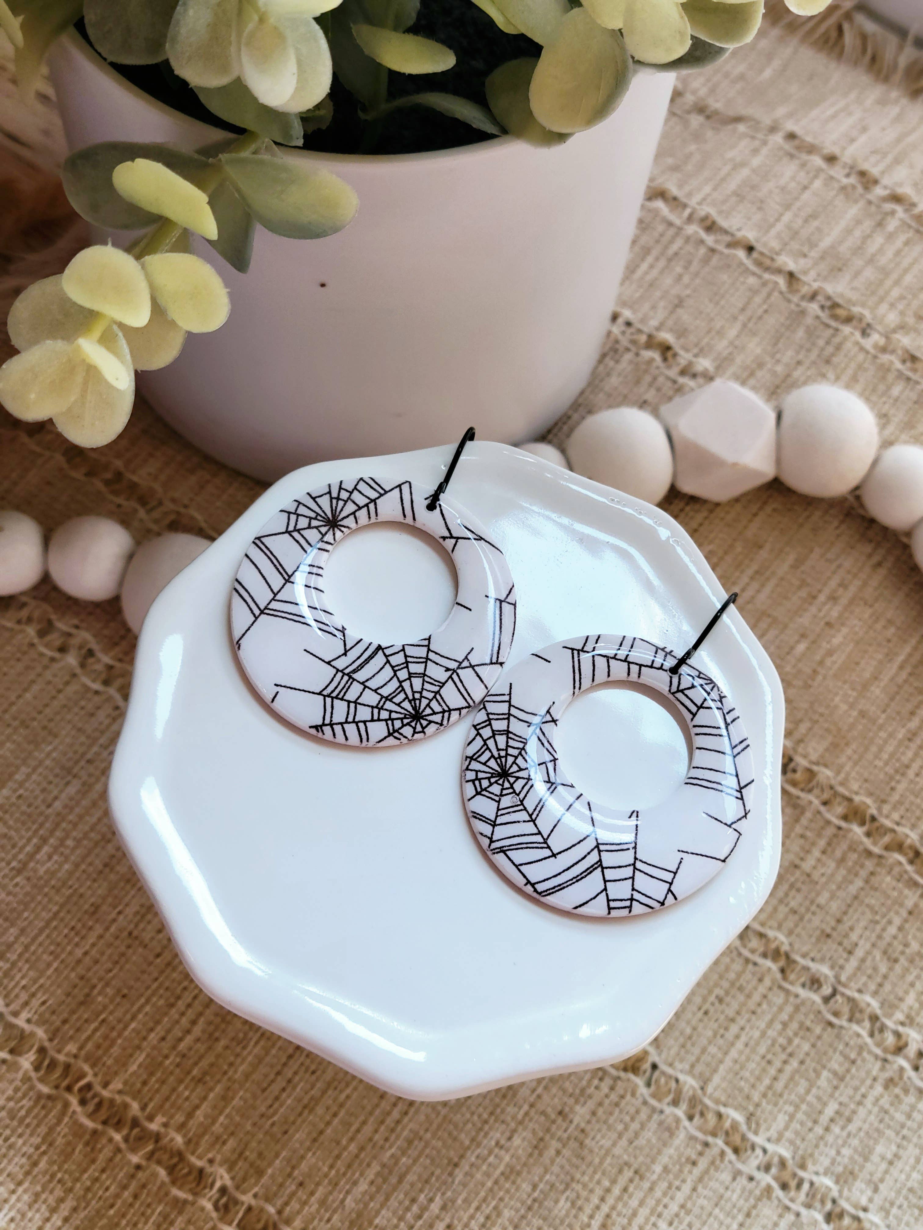 The Web Dangles - Polymer Clay Dangle Earrings