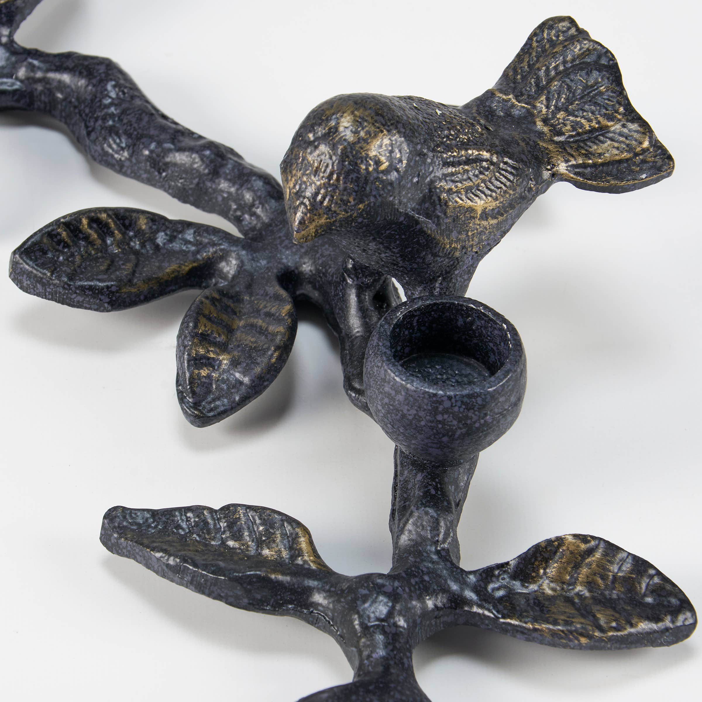 Birds On Limb Candle Holder
