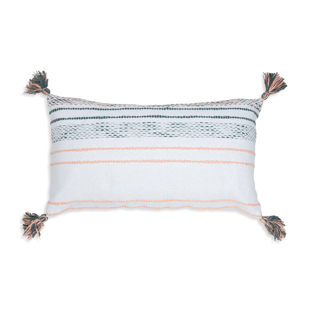 Tylanne 12X22" Handwoven Recycled Outdoor Throw Pillow
