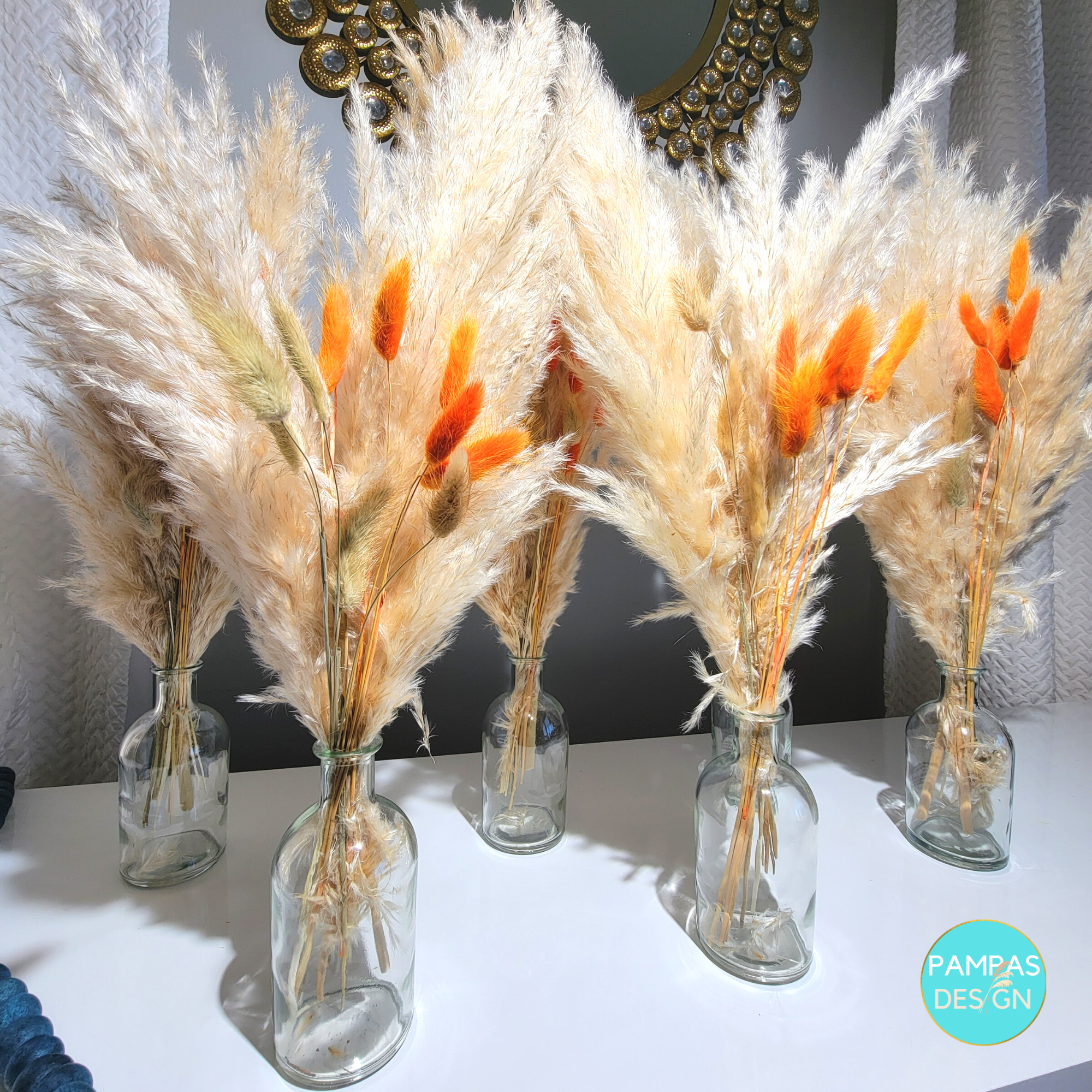 Pampas Grass Centerpieces including Vase