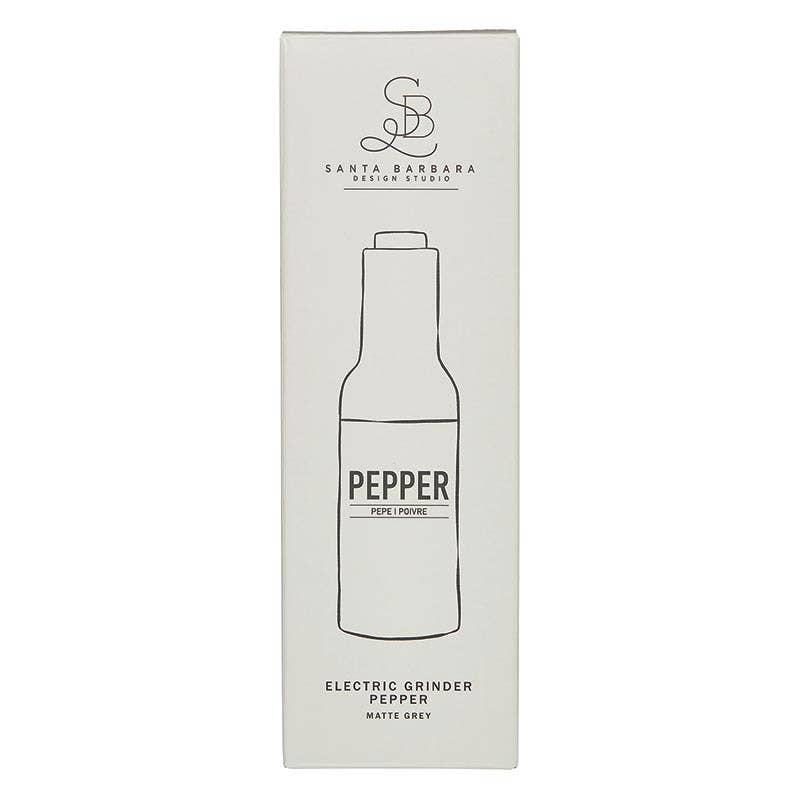 Electric Matte Grey Pepper Grinder