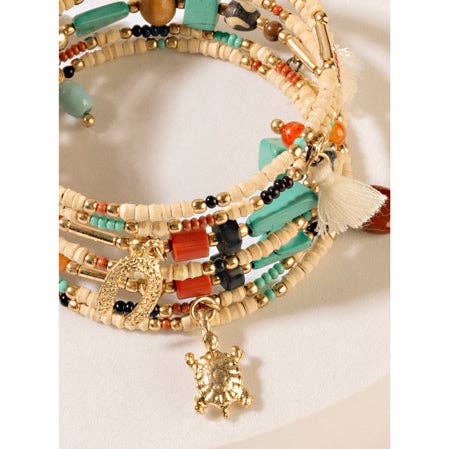 Ocean’s Embrace Bracelet in Rustic Amber Myra Bag