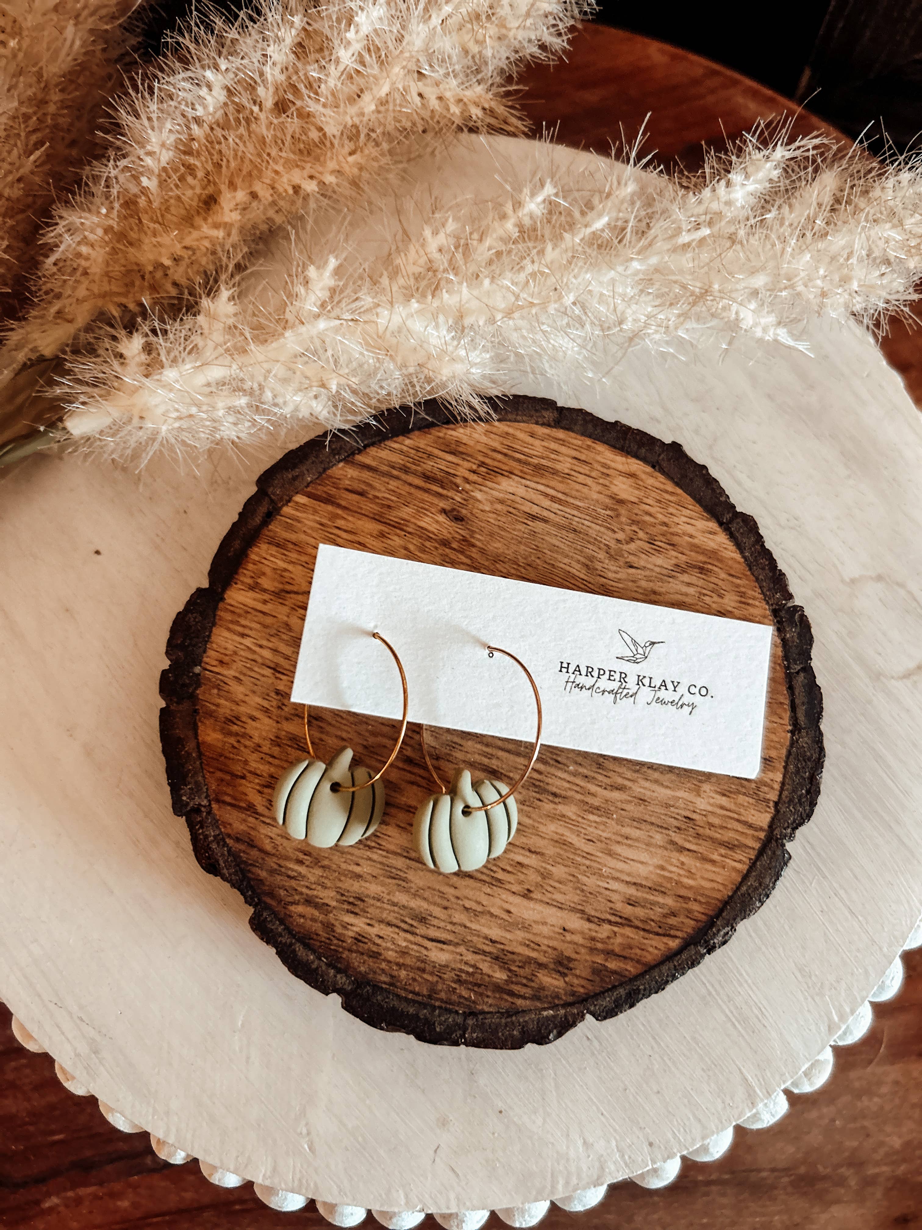 The Lil' Pumpkins Set-Polymer Clay Hoop Earrings