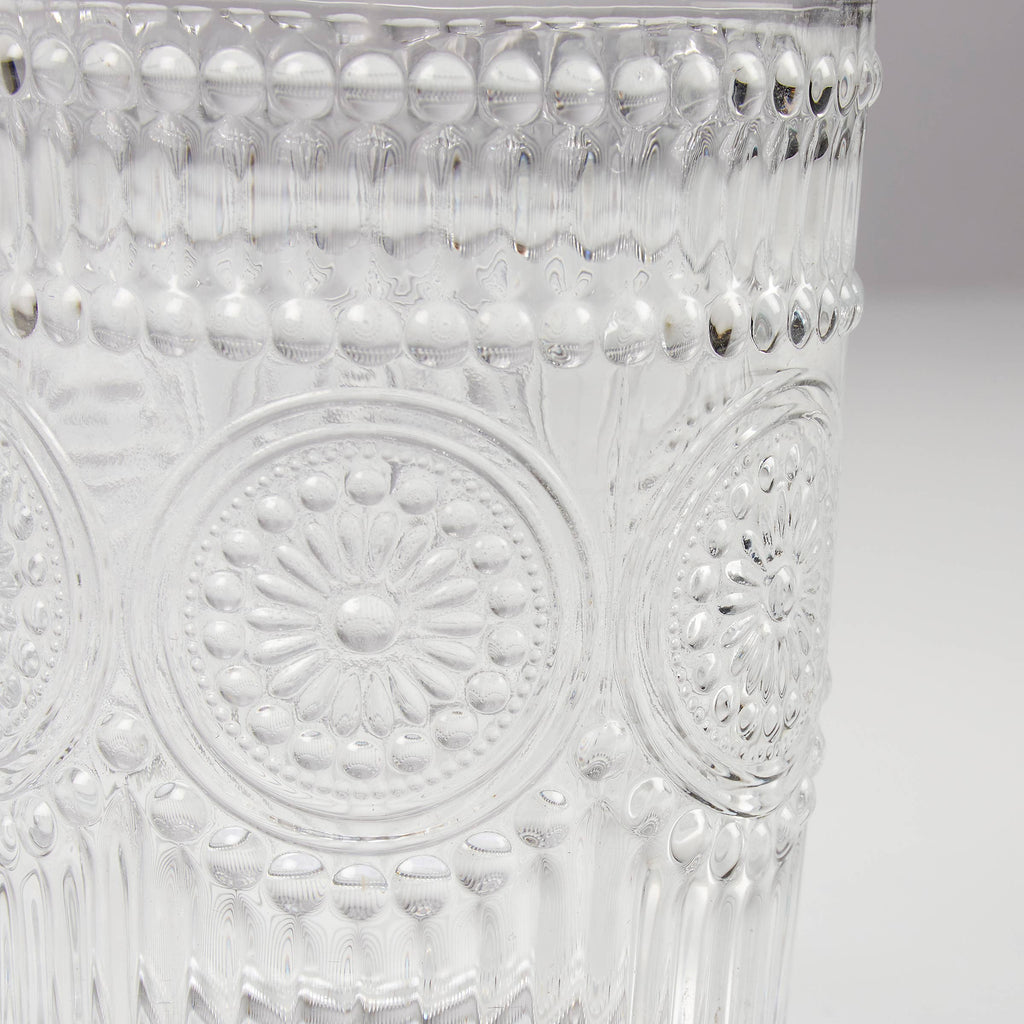 Small Medallion Vintage Drinking Glass