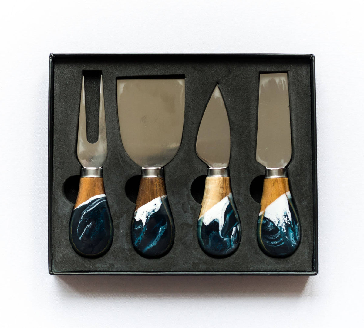 Resin Coated Cheese Knife Set - Set of 4