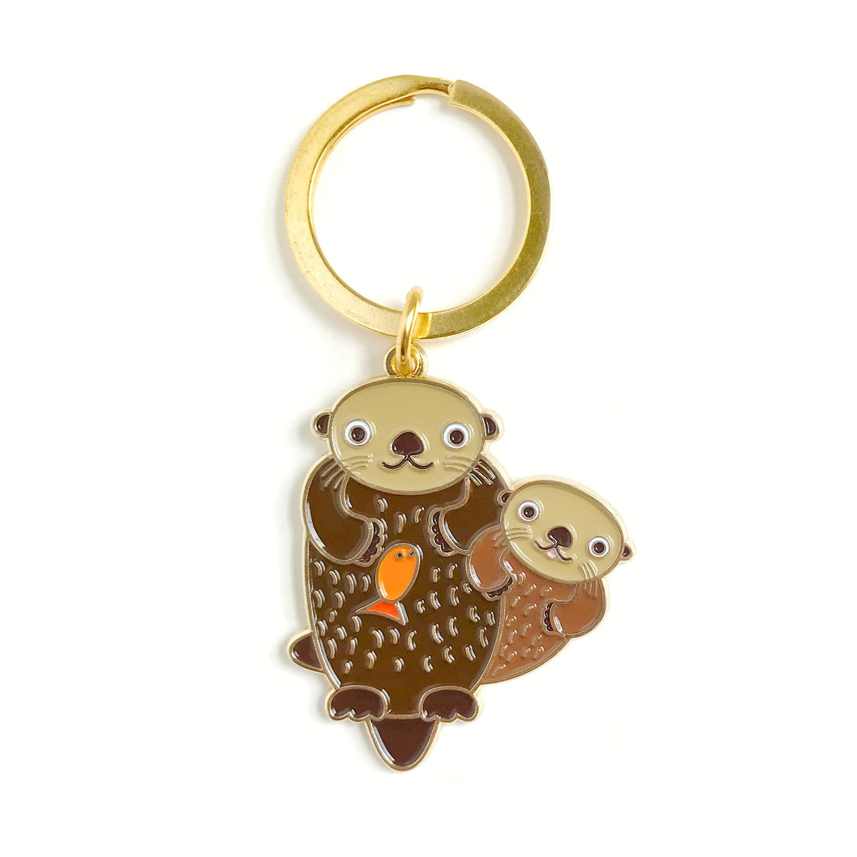 W'otter Fun Travel Buddies Otter Keychain + Pin Gift Set