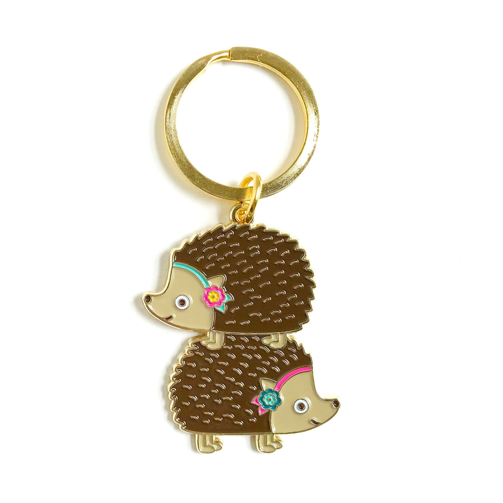 Hedgehog Keychain + Pin Gift Set