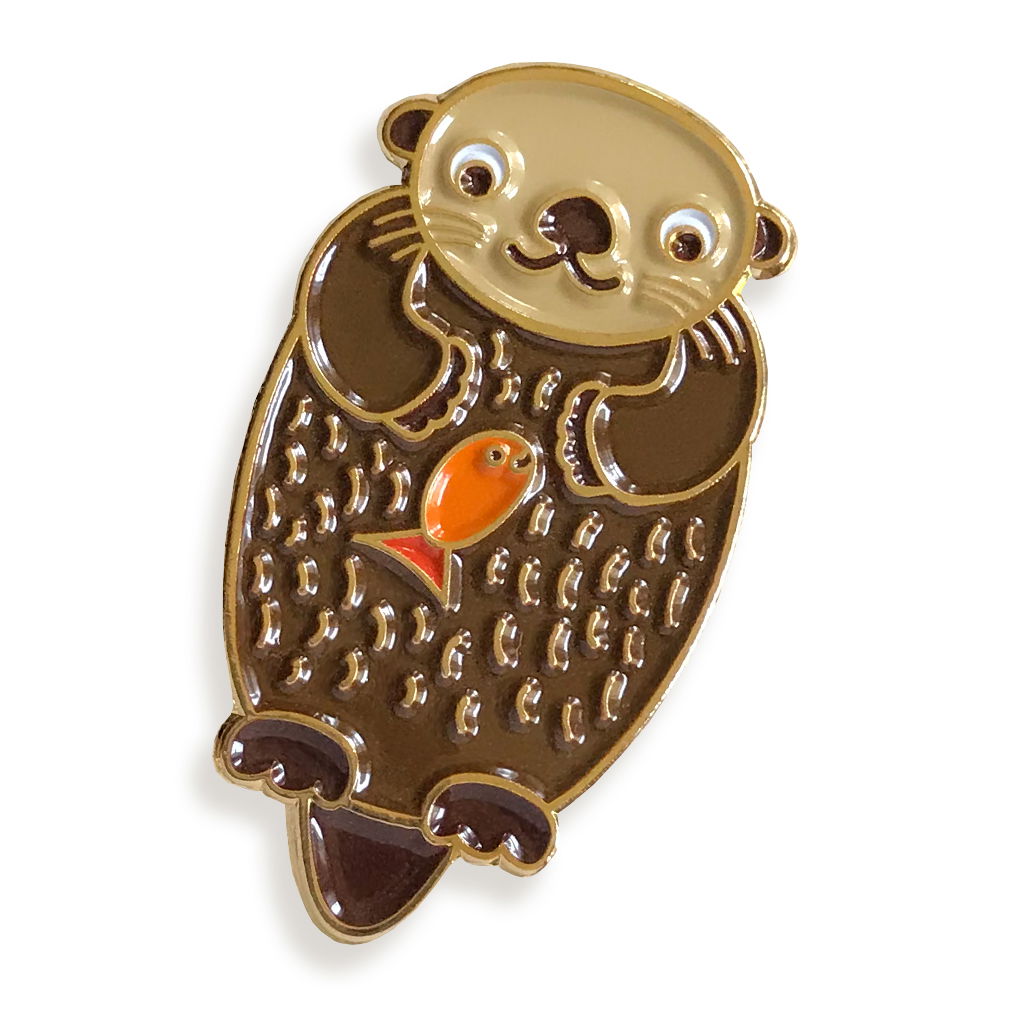 Otter Enamel Pin