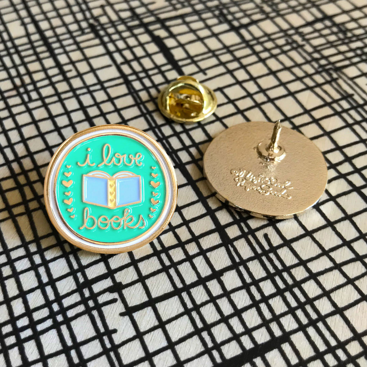 Book Club Book Buddies Wood Mini Bookmark + Pin Gift Set