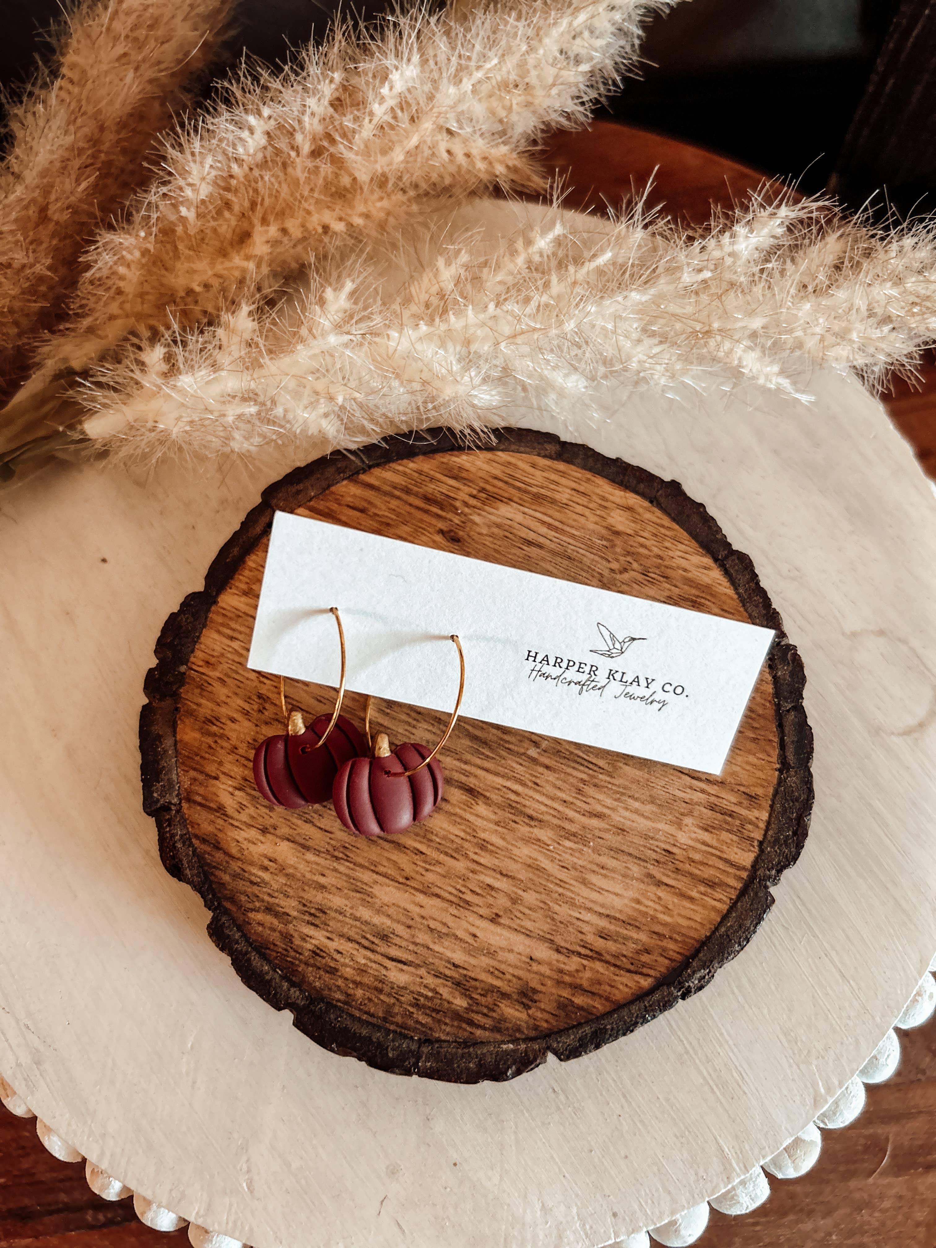The Lil' Pumpkins Set-Polymer Clay Hoop Earrings