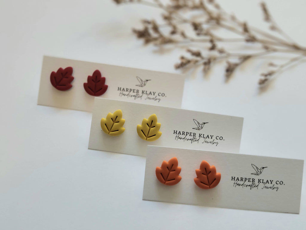 The Autumn Leaves Sets - Fall Polymer Clay Earrings