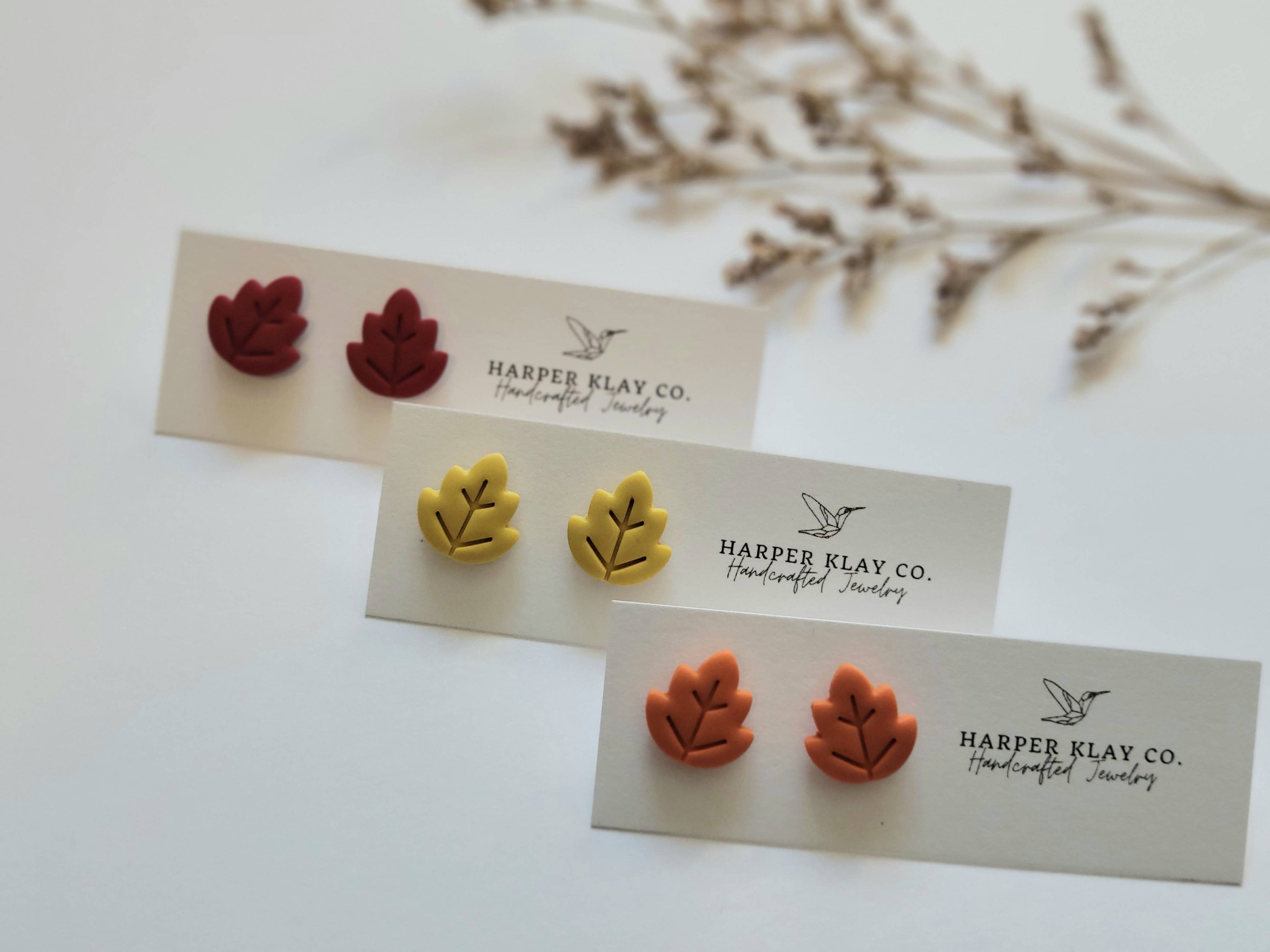 The Autumn Leaves Sets - Fall Polymer Clay Earrings