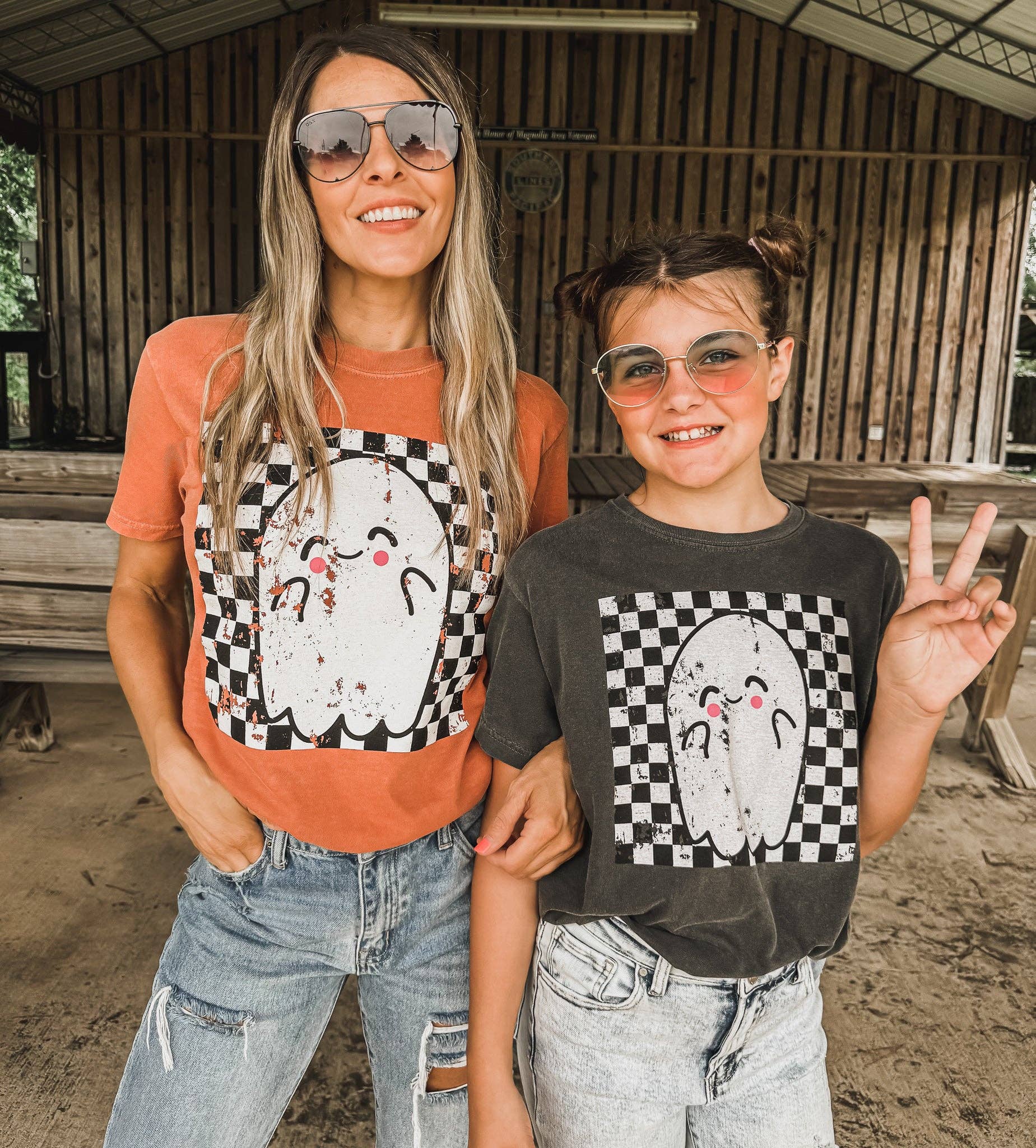 Checkered Ghost Graphic Tee