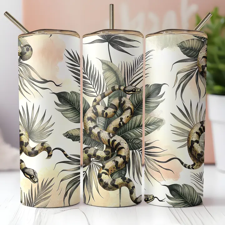 Tropical Snakes 20oz Skinny Tumbler