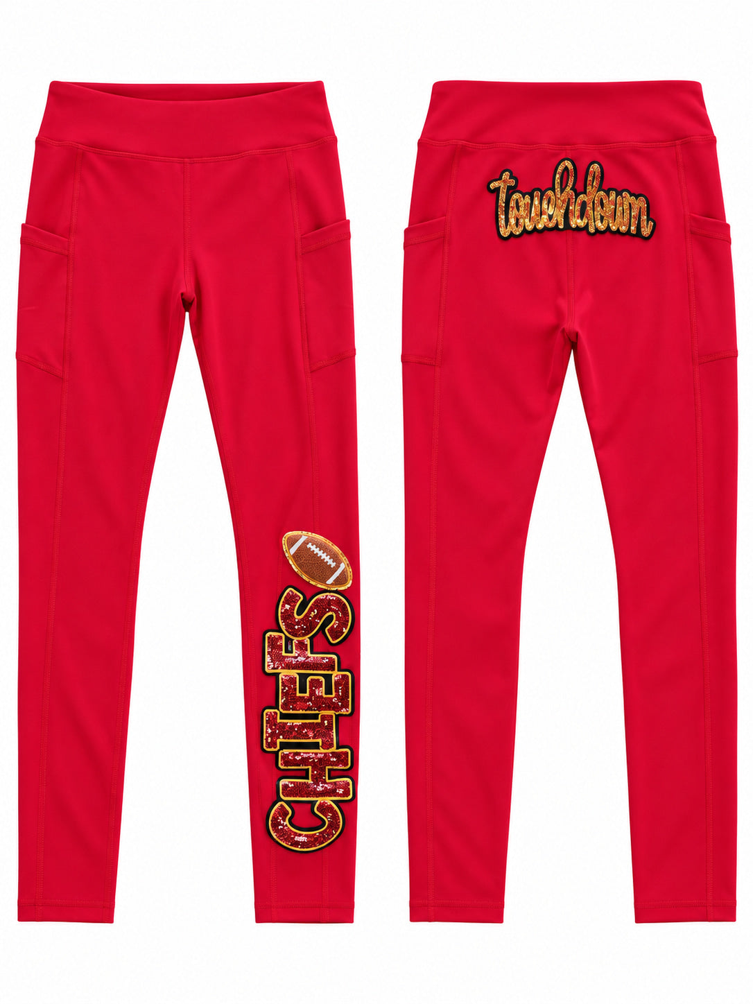 Red Chiefs Touchdown leggings