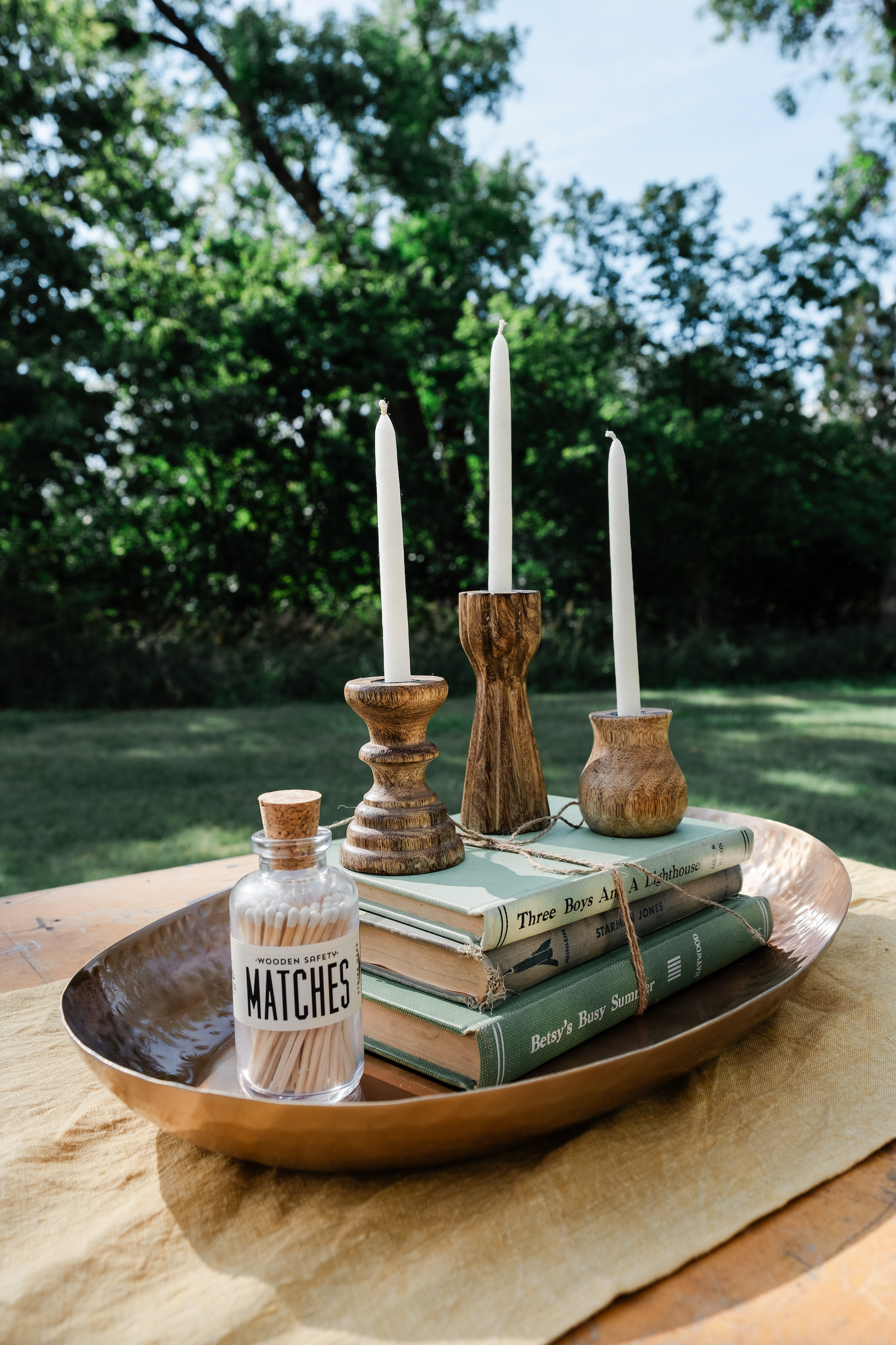Dual Skinny & Standard Taper Candle Holders. Set of 3