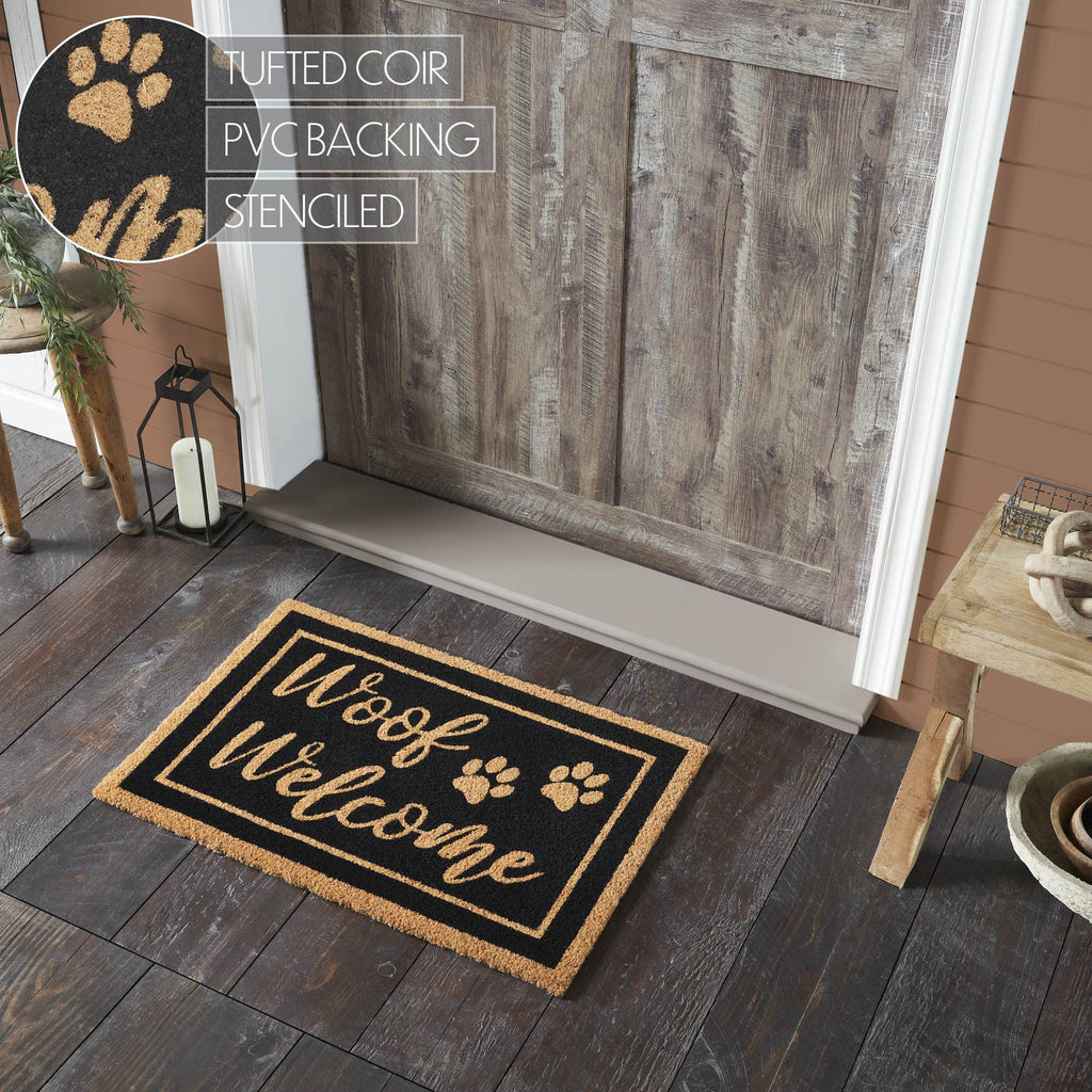 Woof Welcome Coir Rug 20x30