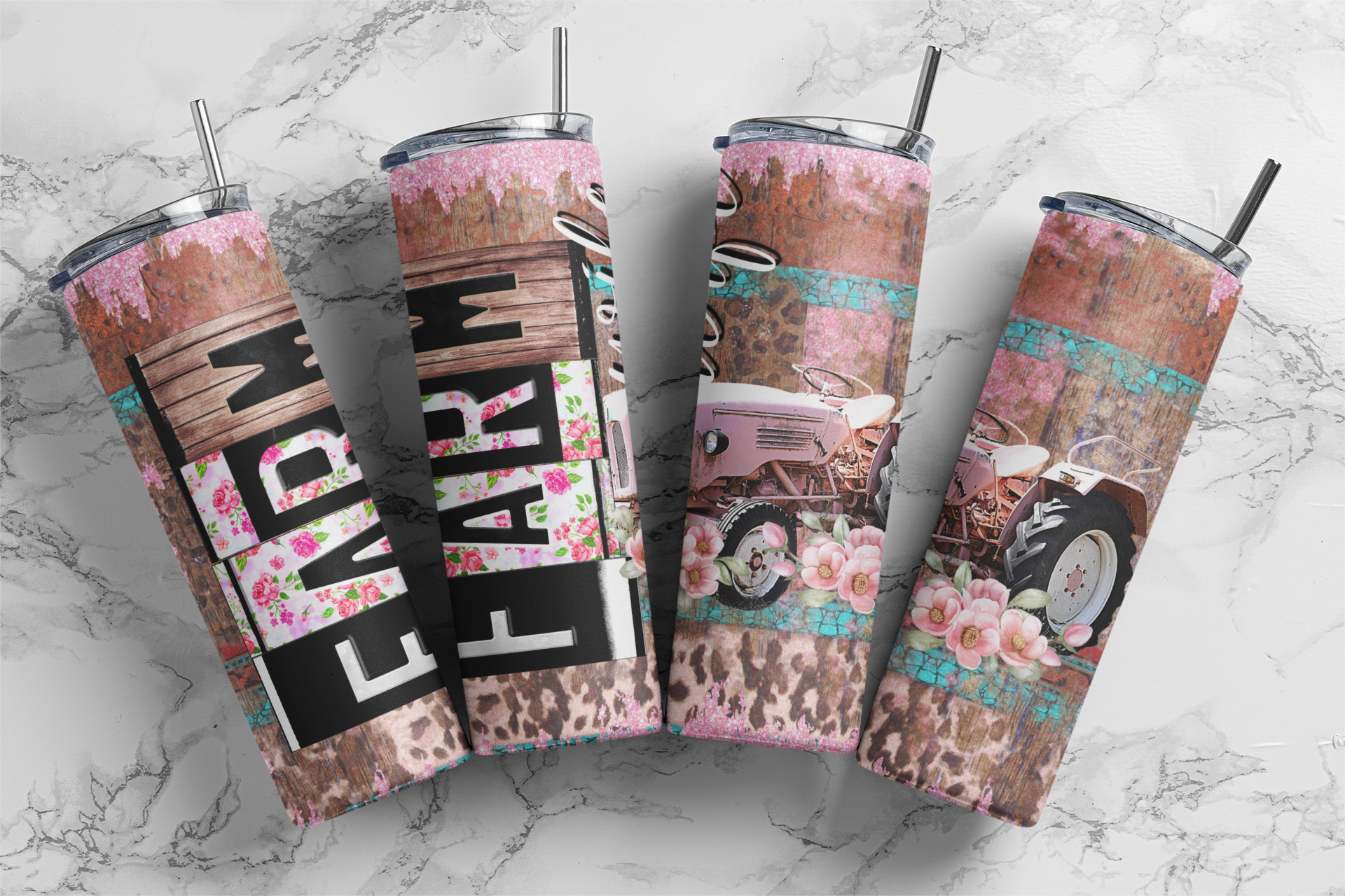 Farm Wife - Farmer - Western 20oz Skinny Tumbler