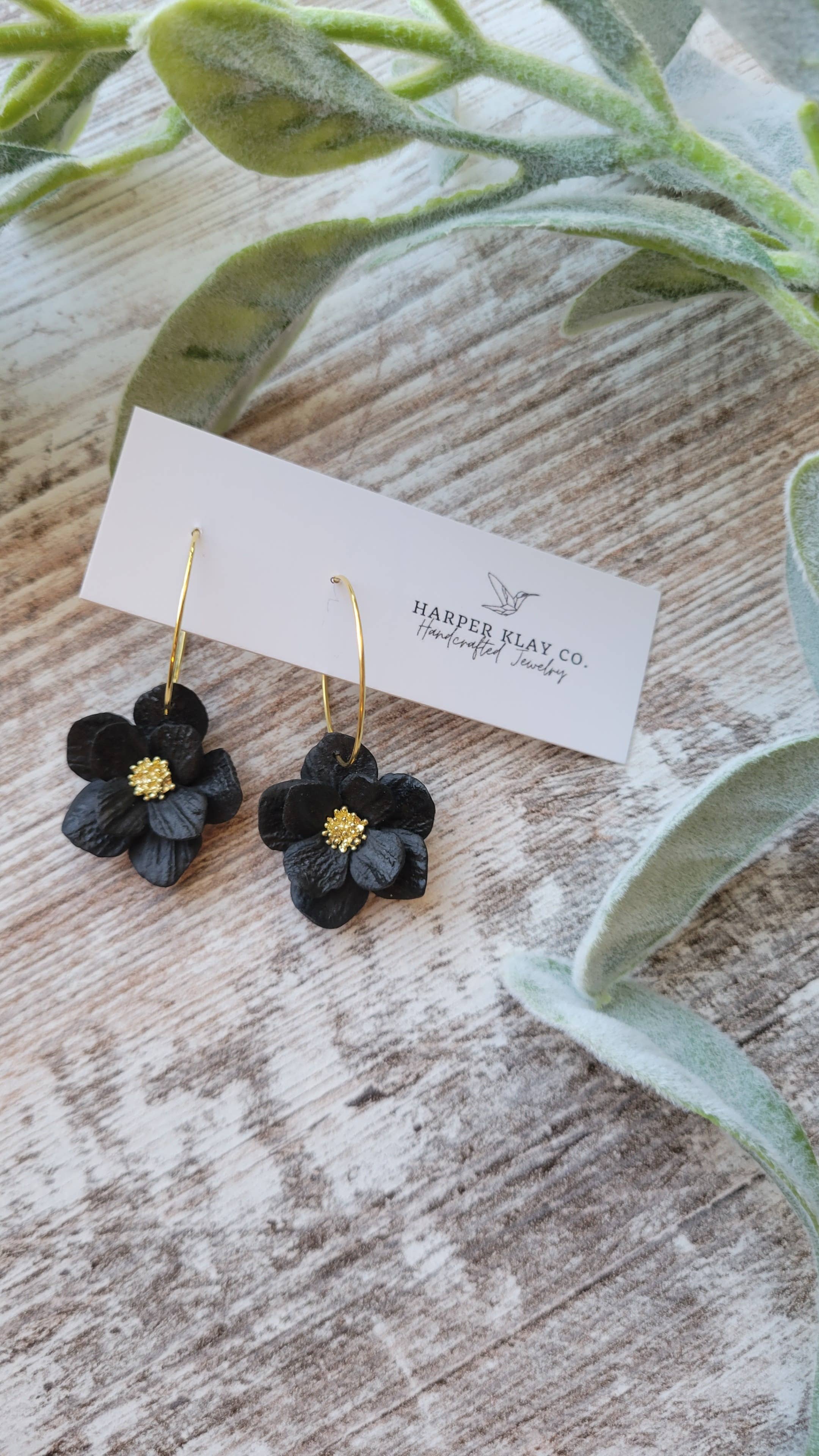 The Loraine Set- Polymer Clay Hoop Earrings