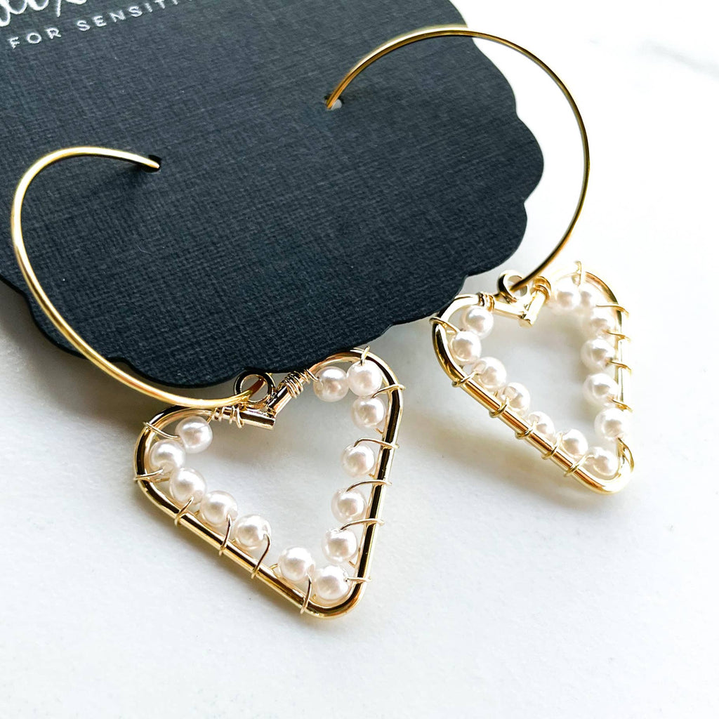 Fanciful Hoops in Pearl Affection Earrings