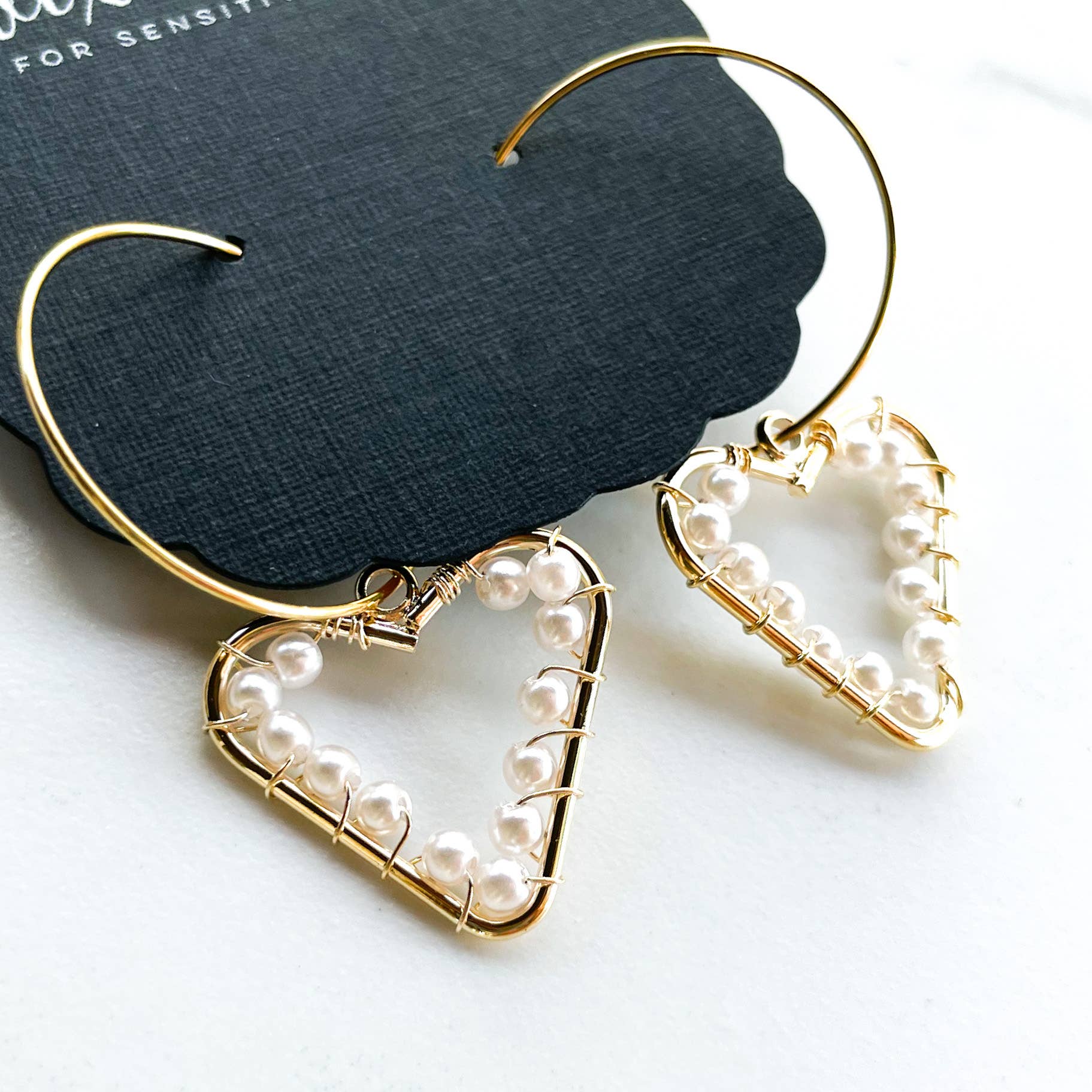 Fanciful Hoops in Pearl Affection Earrings