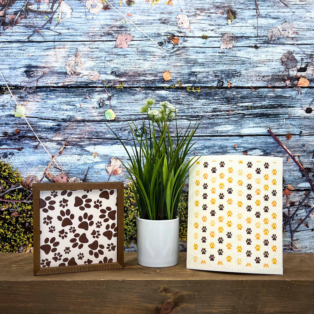 Dirty Dog Paws Fun Swedish Dishcloths - Kitchen Towels