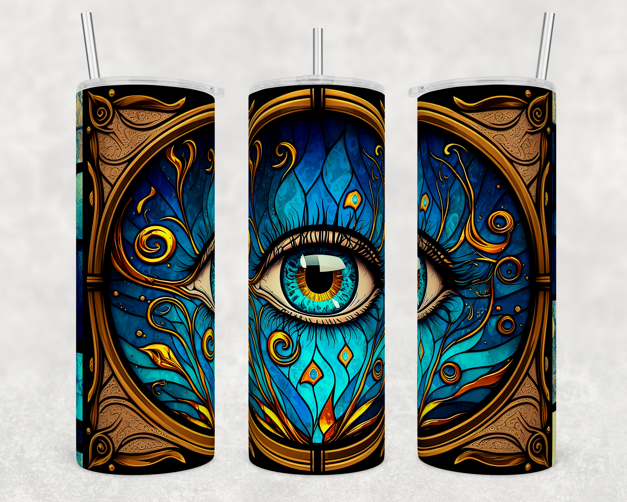 Stained Glass Eye 20oz Skinny Tumbler