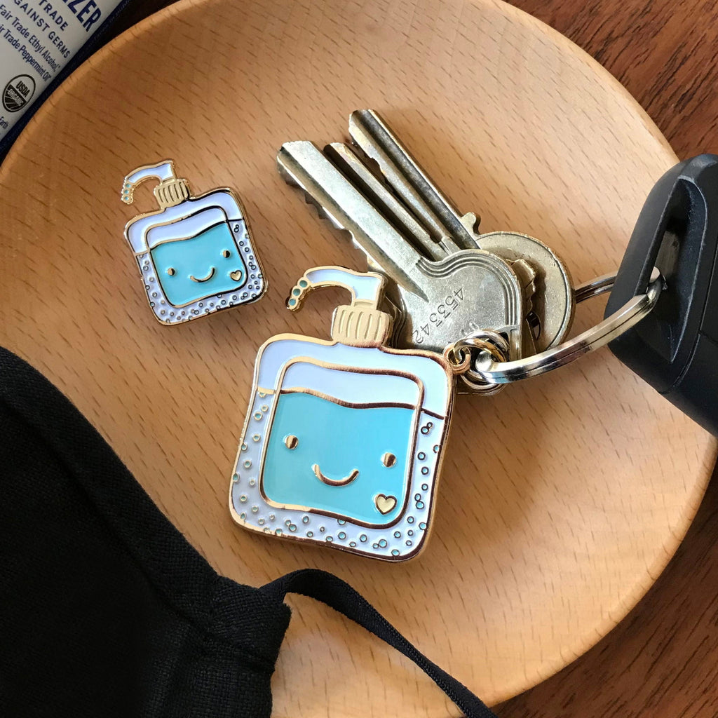Safe Travels Travel Buddies Keychain + Pin Gift Set
