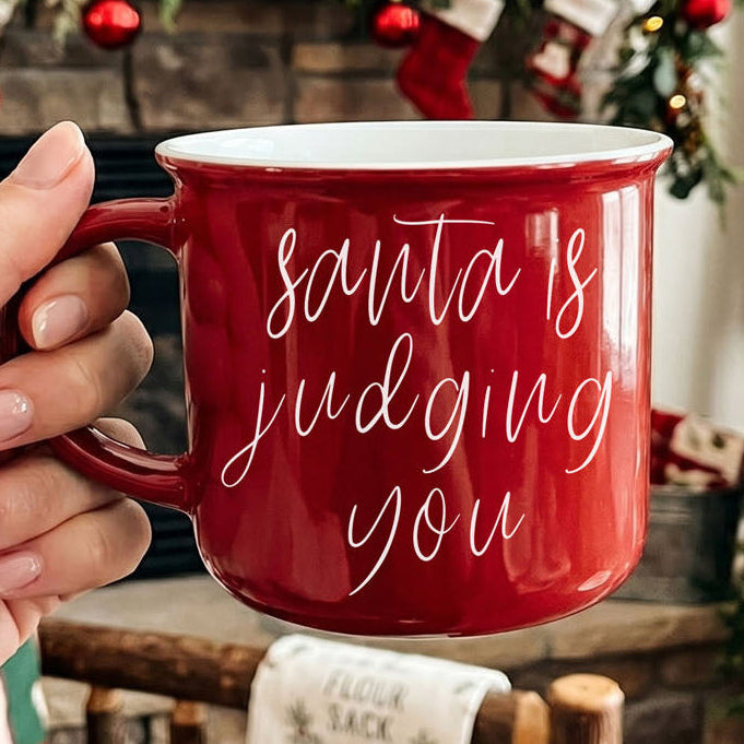 Santa is Judging Mug