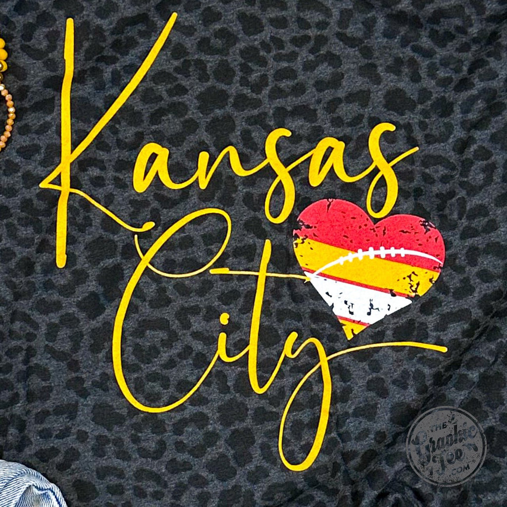 Kansas City Black Leopard Short Sleeve Unisex Tee